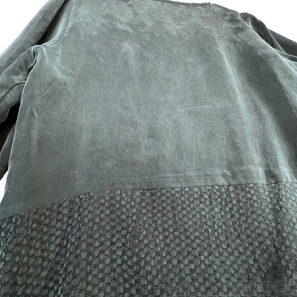 Vtg Wild Rose Midi Maxi Skirt Set 2 piece Womens 14 Gray Boho Rayon Textured USA - Picture 8 of 16